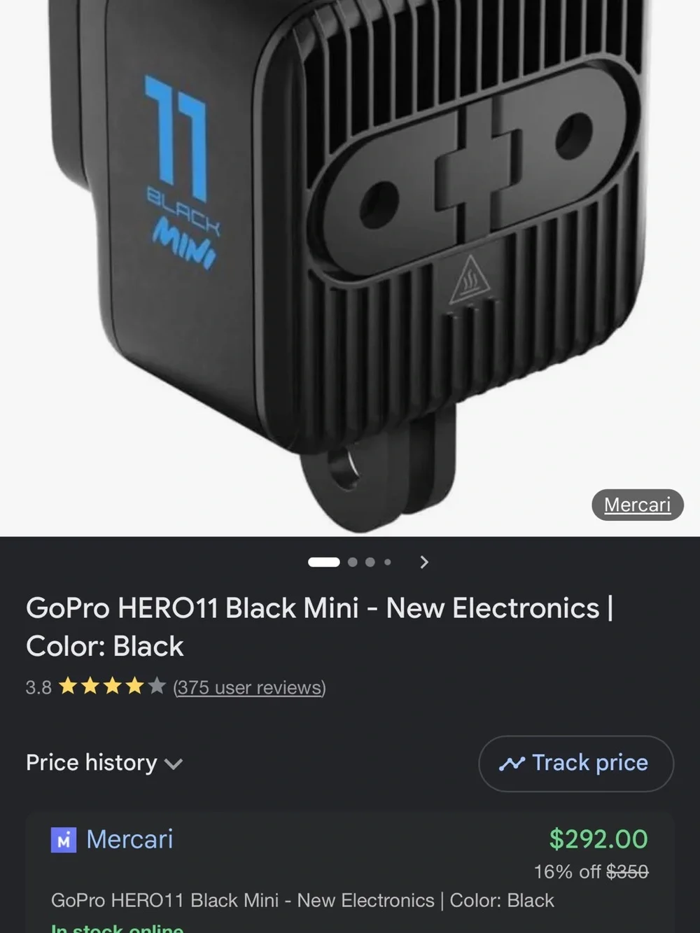 GoPro Black Action Camera with Touchscreen Display